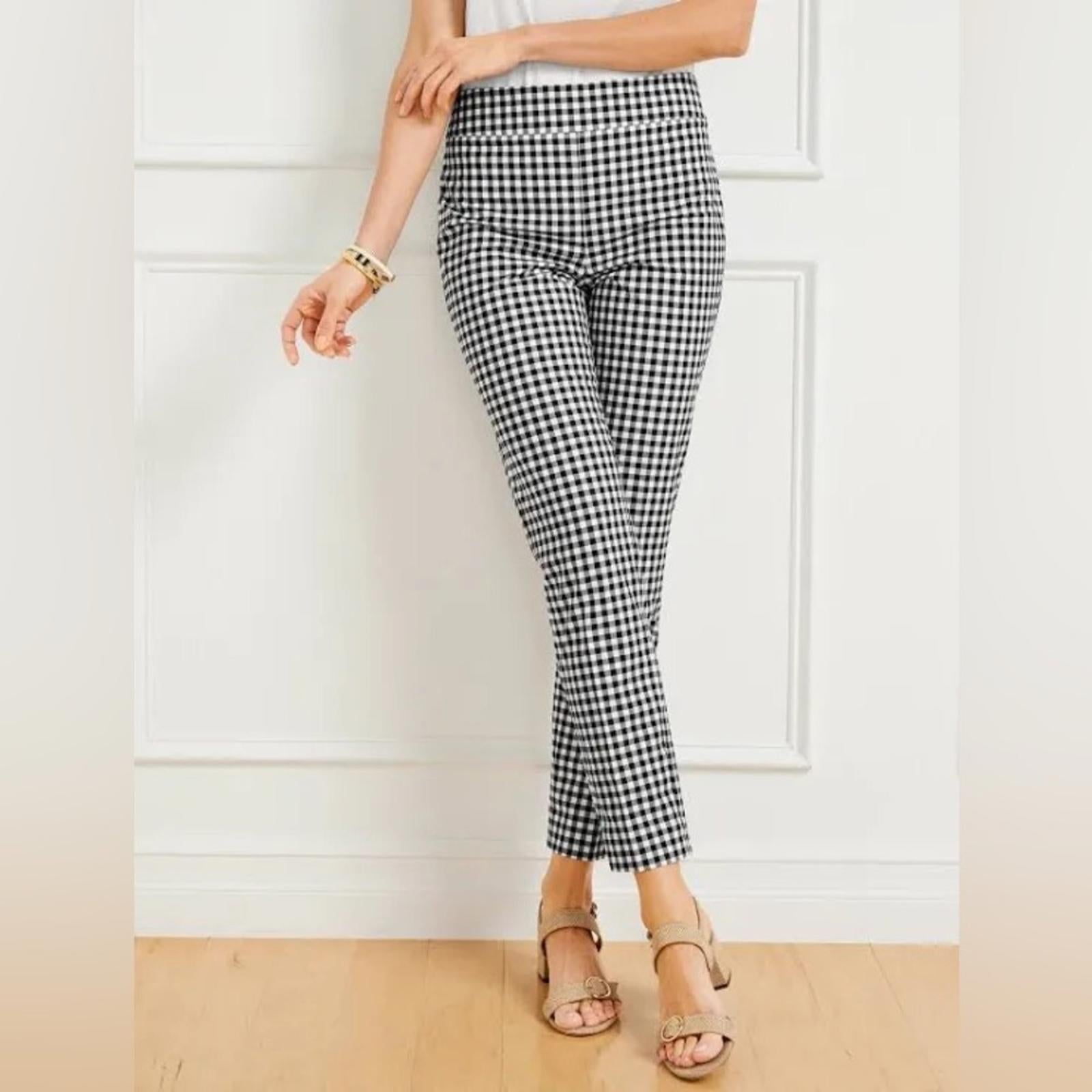 Talbots Chatham Ankle Pants in Sunrise Gingham, Size 14 New w/Tag