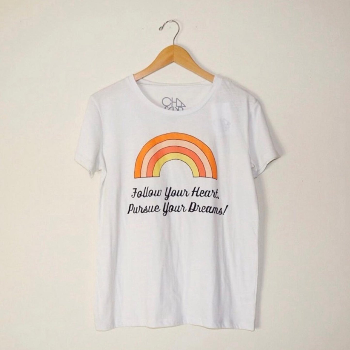 Chaser Follow Your Heart Persue Your Dreams Graphic Tee Shirt Size S, NEW w/Tag