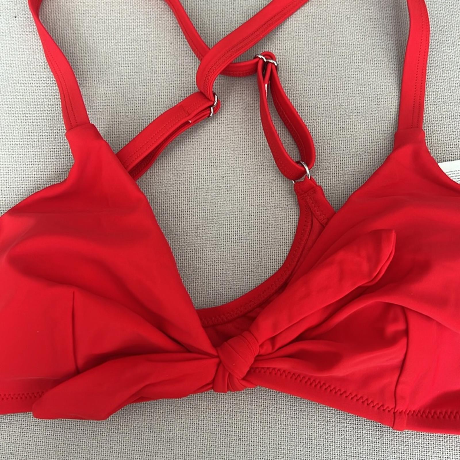 Cupshe Tie Front Crossback Bikini Top, Size M New without Tag
