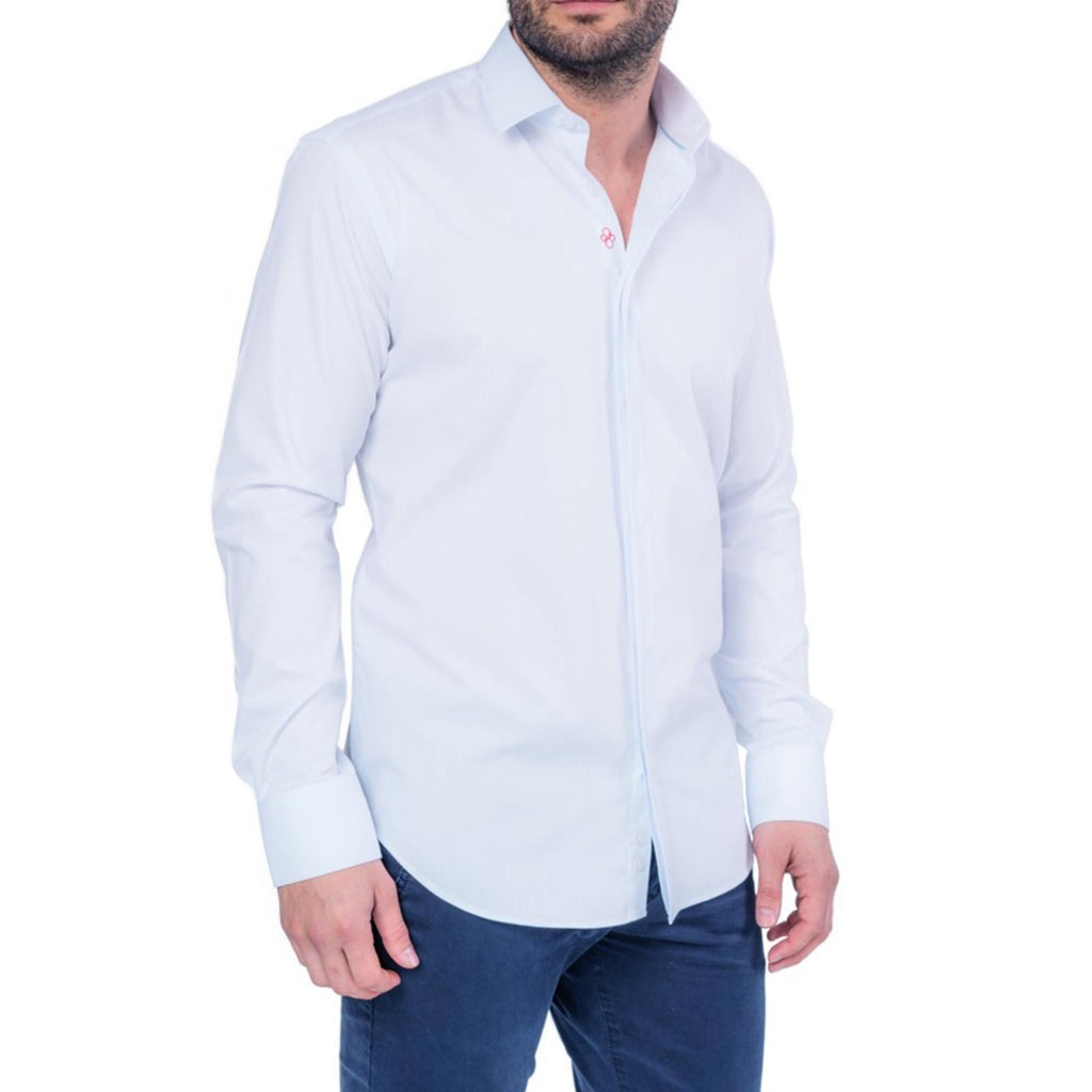 BOGOSSE Blue Jacquard Button-Up Dress Shirt, NWT, Size 8/4X