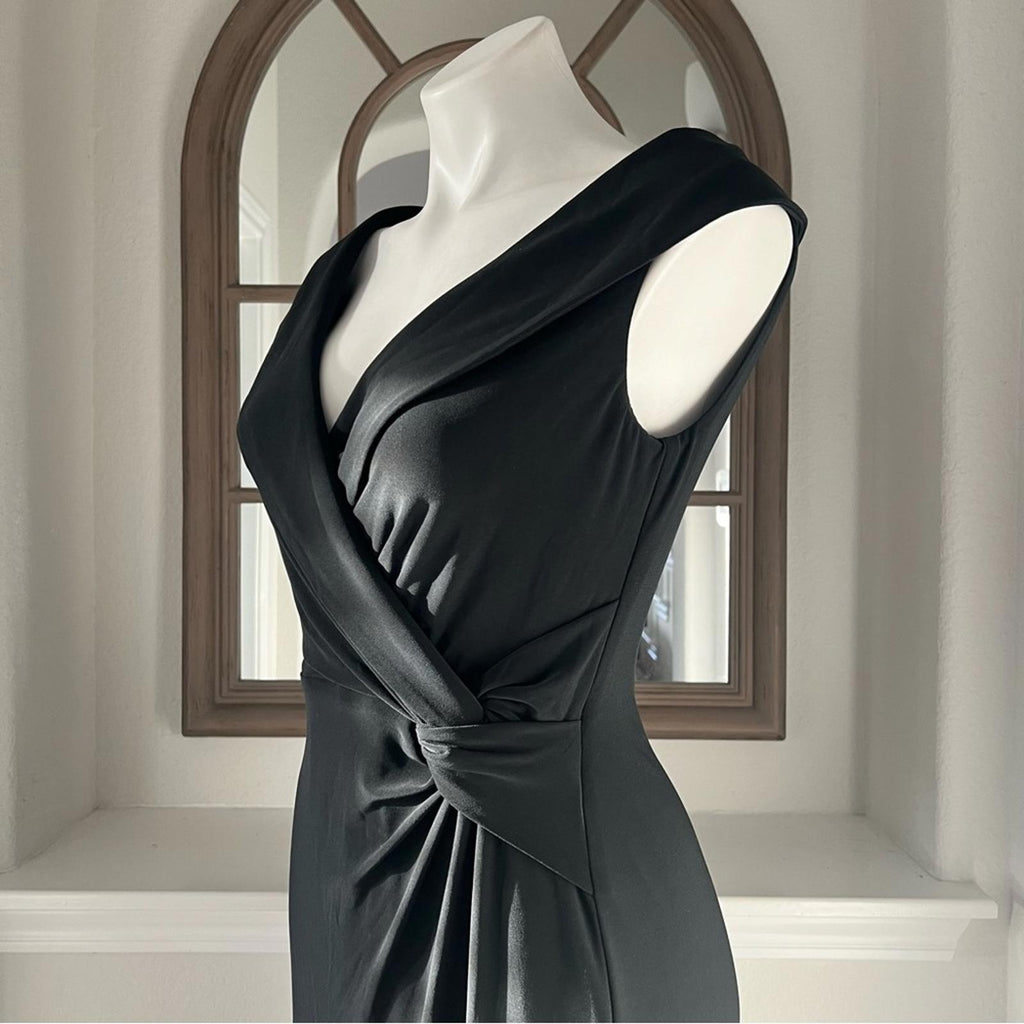 Lauren Ralph Lauren Jersey Off-the-Shoulder Side-Slit Column Gown, Size 6 NEW