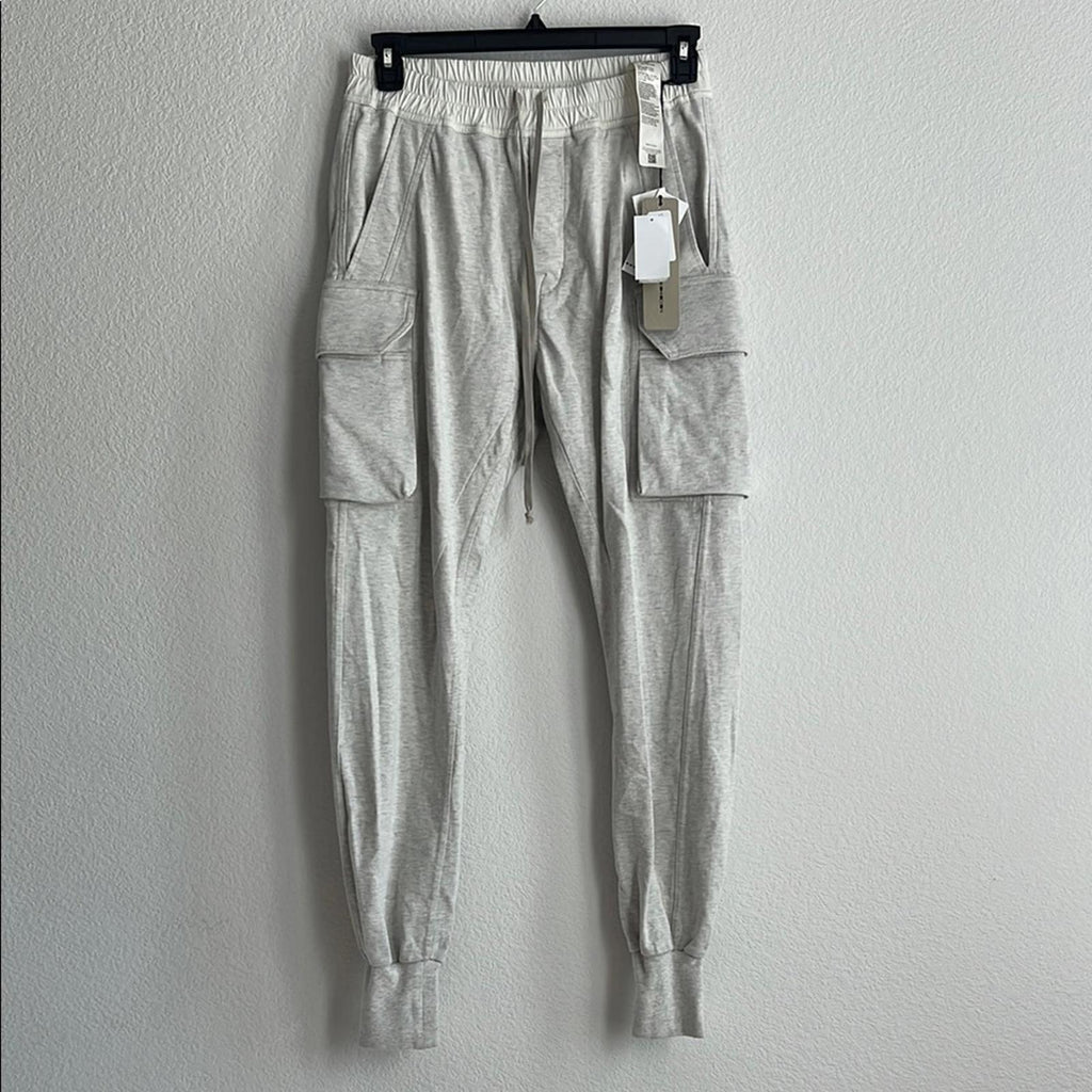 DRKSHDW Rick Owens Drawstring Cargo Jogger Pants in Grey, NWT, Size M