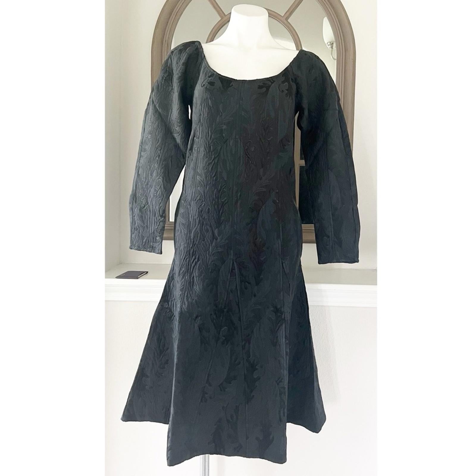 WhoWhatWear Madeline Puff-Sleeve Jacquard Silk Blend Dress, Size XS New w/Tag