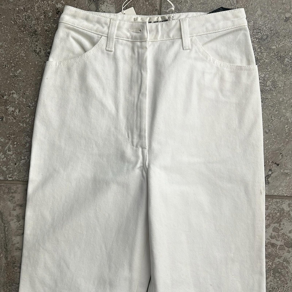 A_Plan_Application High Waist Bootcut Jeans Optical White, Size 26, NWT SOLD OUT