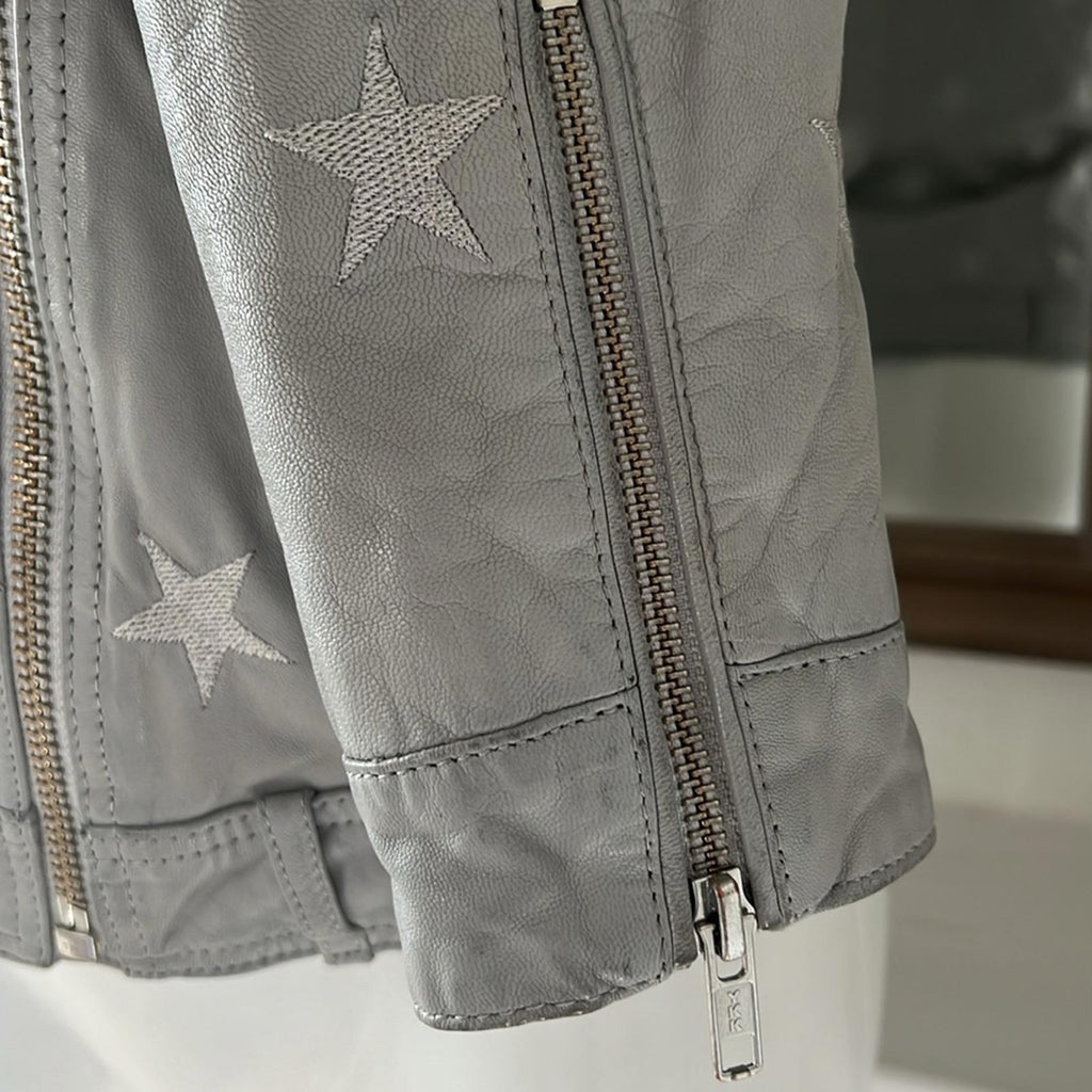 Samantha Sipos Seeing Stars Lambskin Leather Jacket, Size Small Retail $1,895