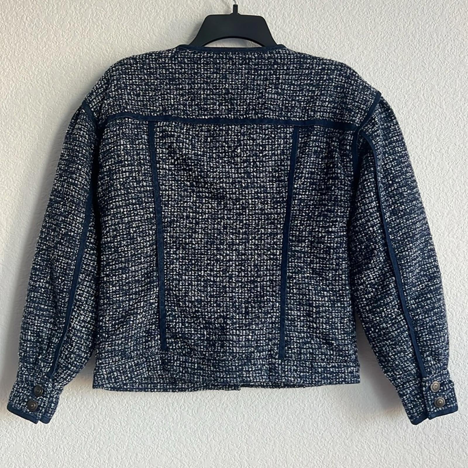 NEW Joie Malet Jacket in Midnight Navy Multi, Size 0 New w/Tag Retail $378