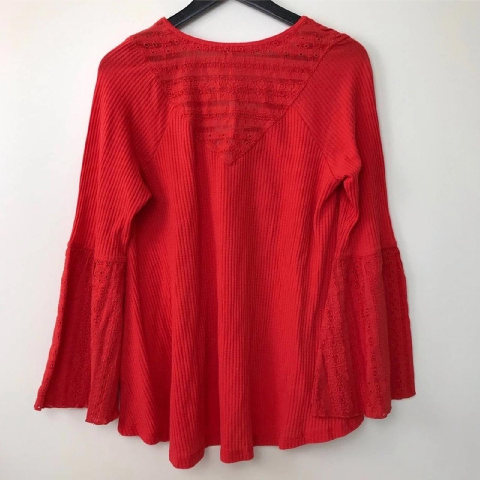 Free People Parisian Nights Top in Vermillion, Size S New w/Tag