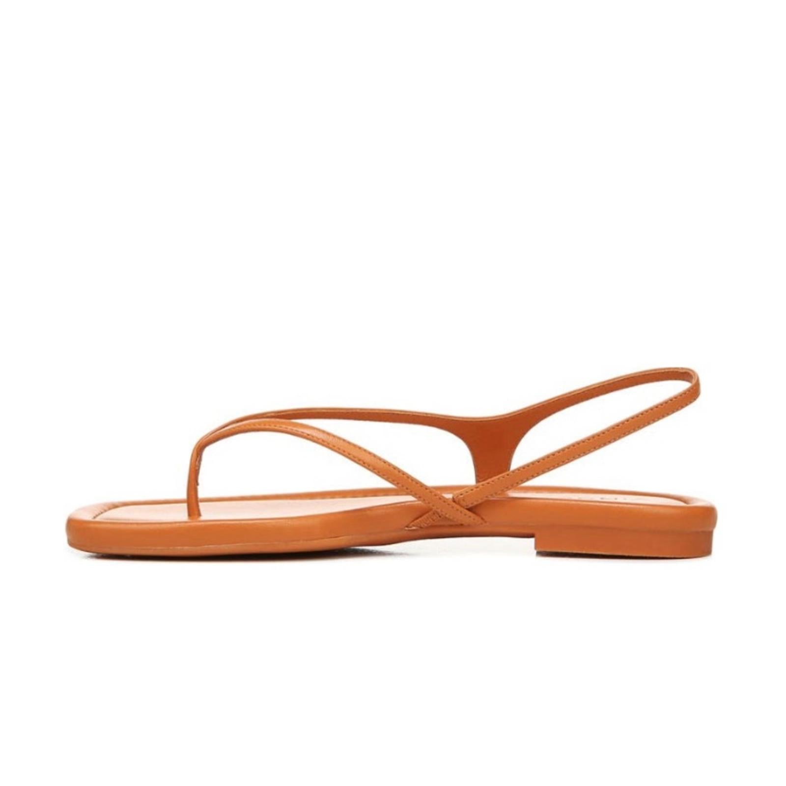 Vince Deana Strappy Leather Flat Sandals, Orange Size 10M (Sold Out) NEW $195