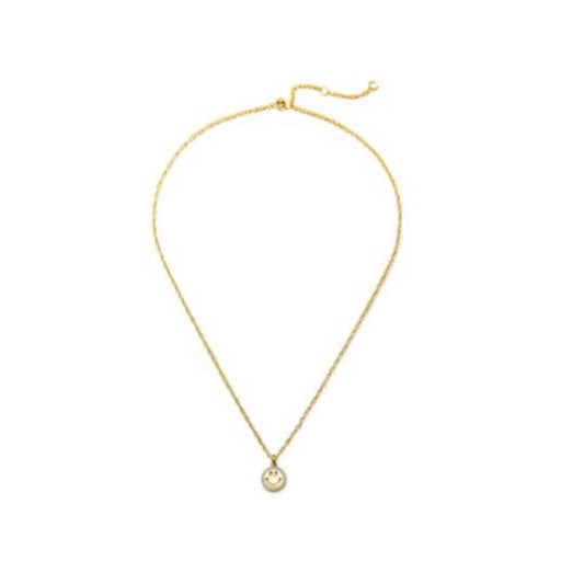 Ava Nadri 18kt. Gold Plated Brass Smiley Face Pendant Necklace, New w/Tag