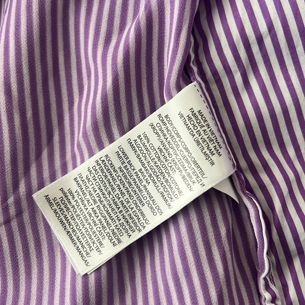 Lauren Ralph Striped Broadcloth Shirt in Lavender, Size XXL New w/Tag