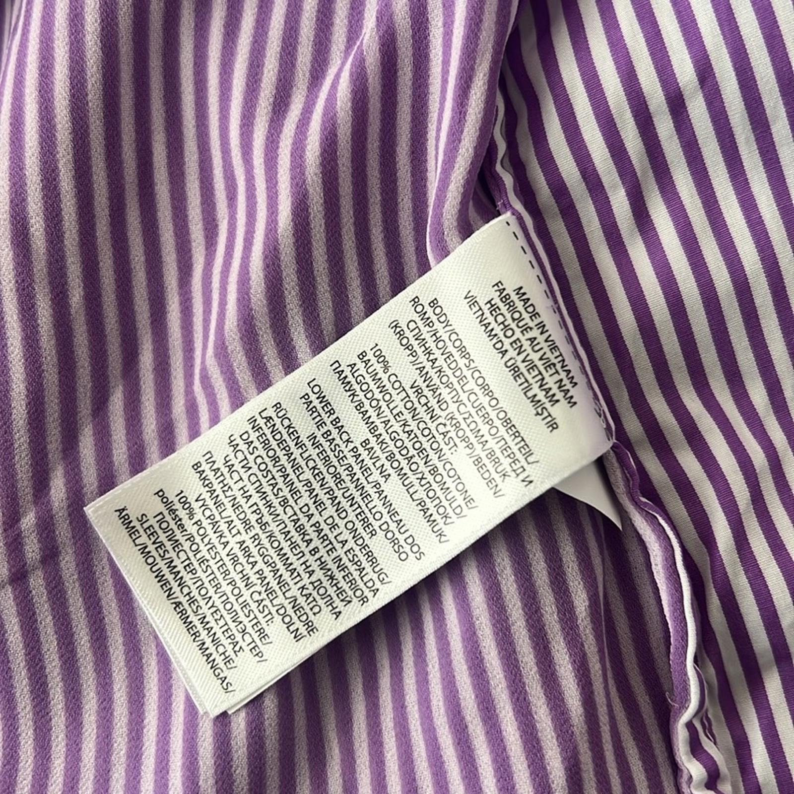 Lauren Ralph Striped Broadcloth Shirt in Lavender, Size XXL New w/Tag