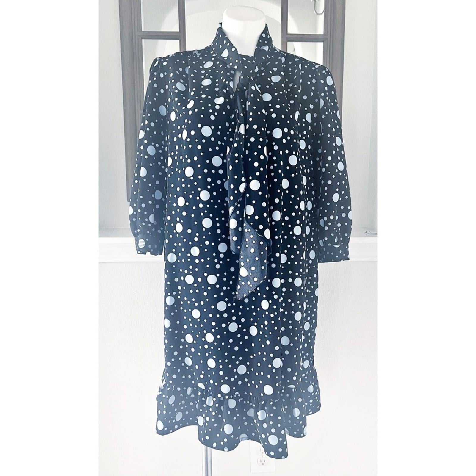 Who What Wear Polka Dot High Neck Shift Mini Dress Size L, New w/o Tag