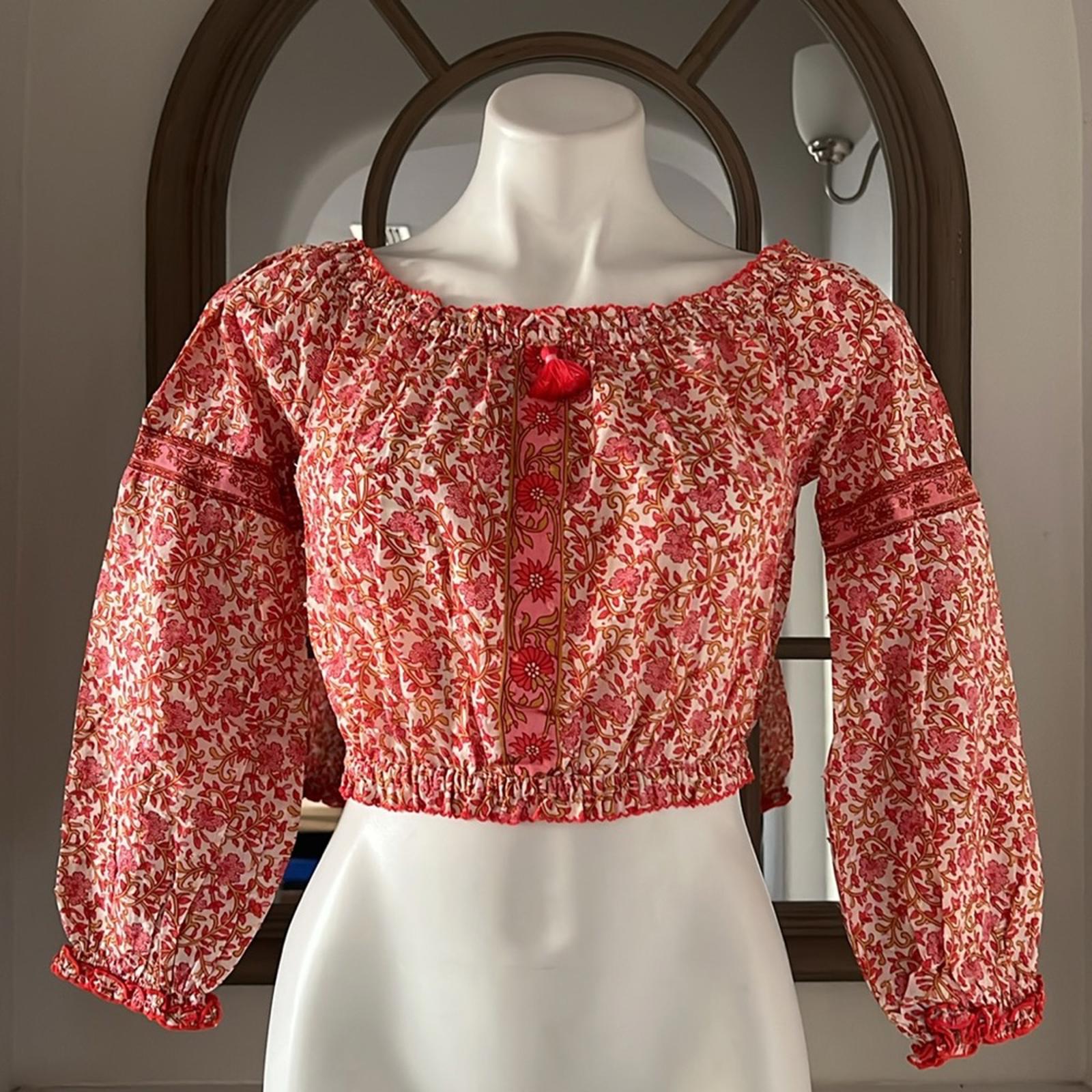 Poupette St. Barth Nana Off the Shoulder Top, Size XS NEW w/Tag $140