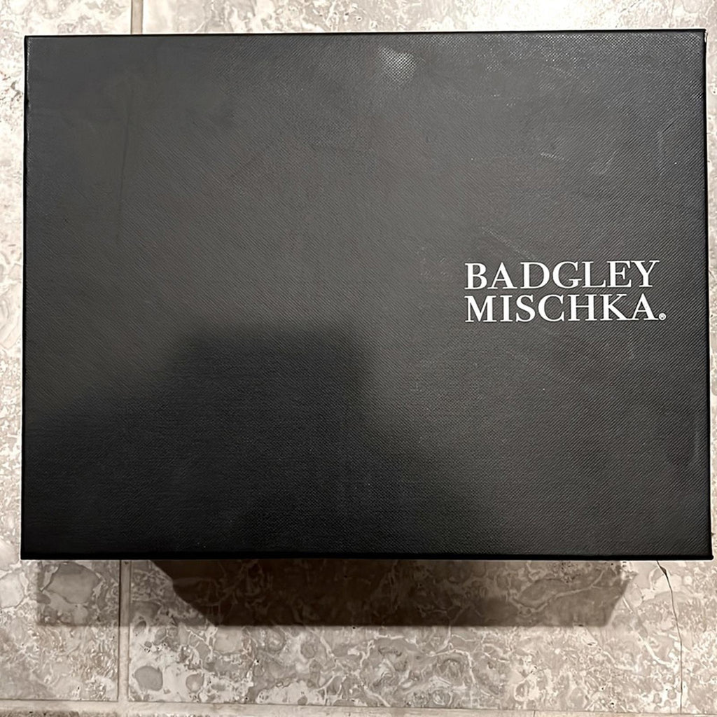 Badgley Mischka Evamarie Crystal Sandal Pumps, Size 6.5M New in Box Retail $215