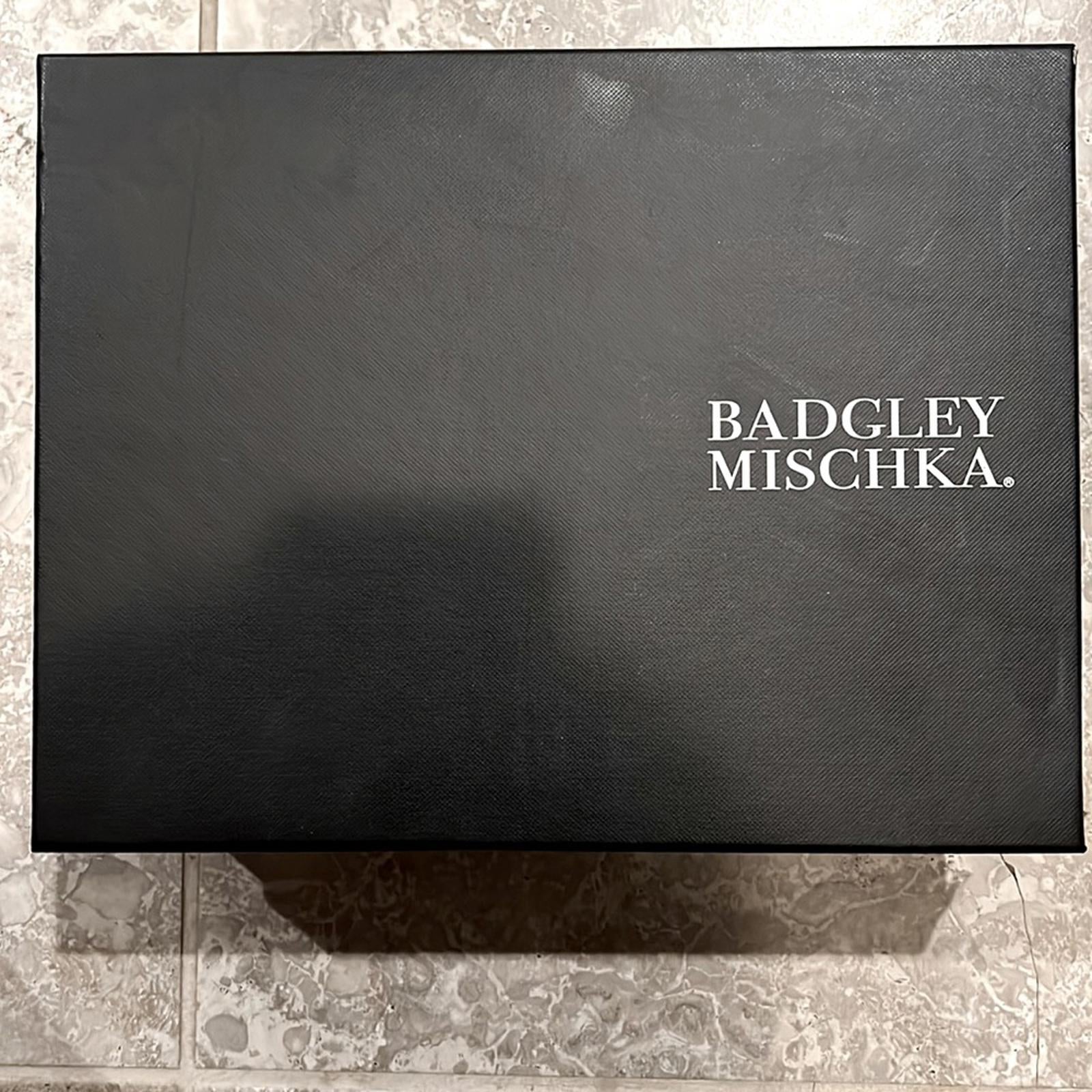 Badgley Mischka Evamarie Crystal Sandal Pumps, Size 6.5M New in Box Retail $215