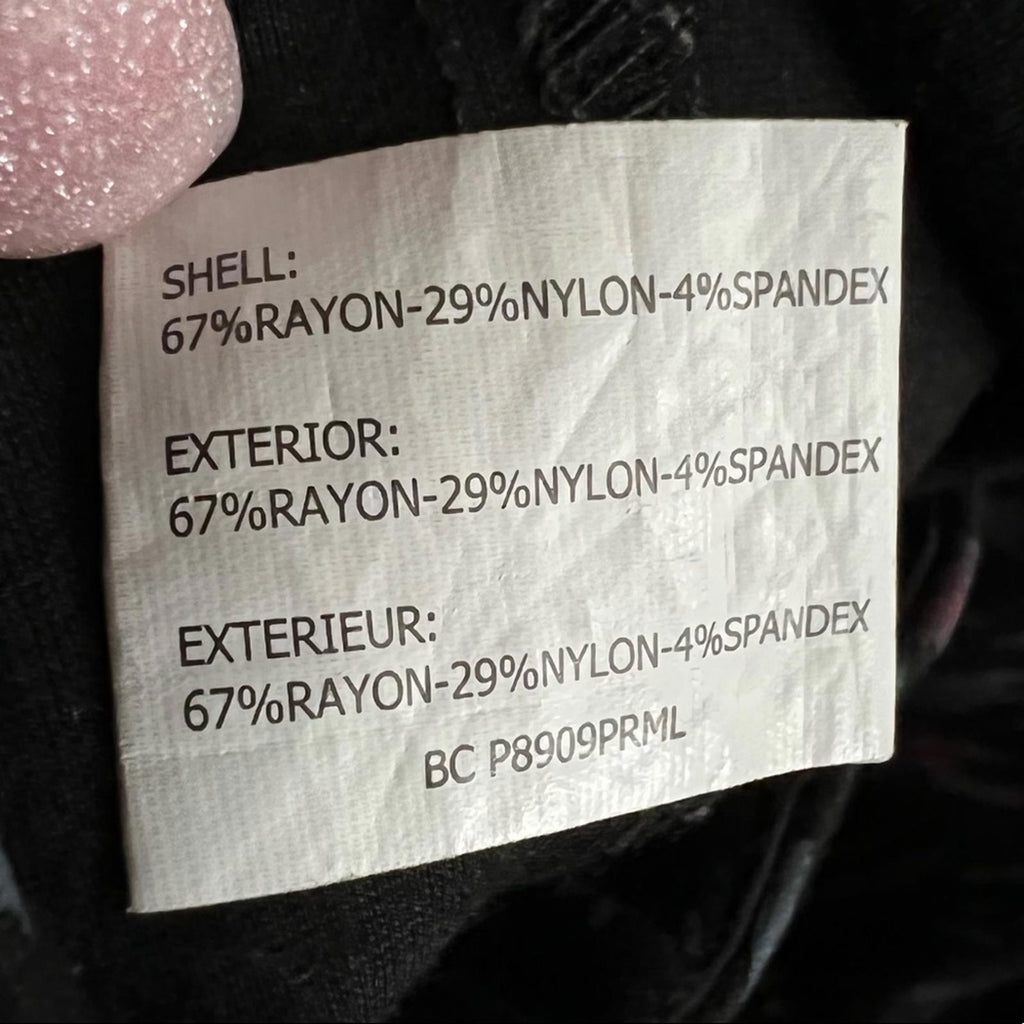 Lena Gabrielle Pull-On Stretch Pants in Black Multi, Size 14 Retail $120