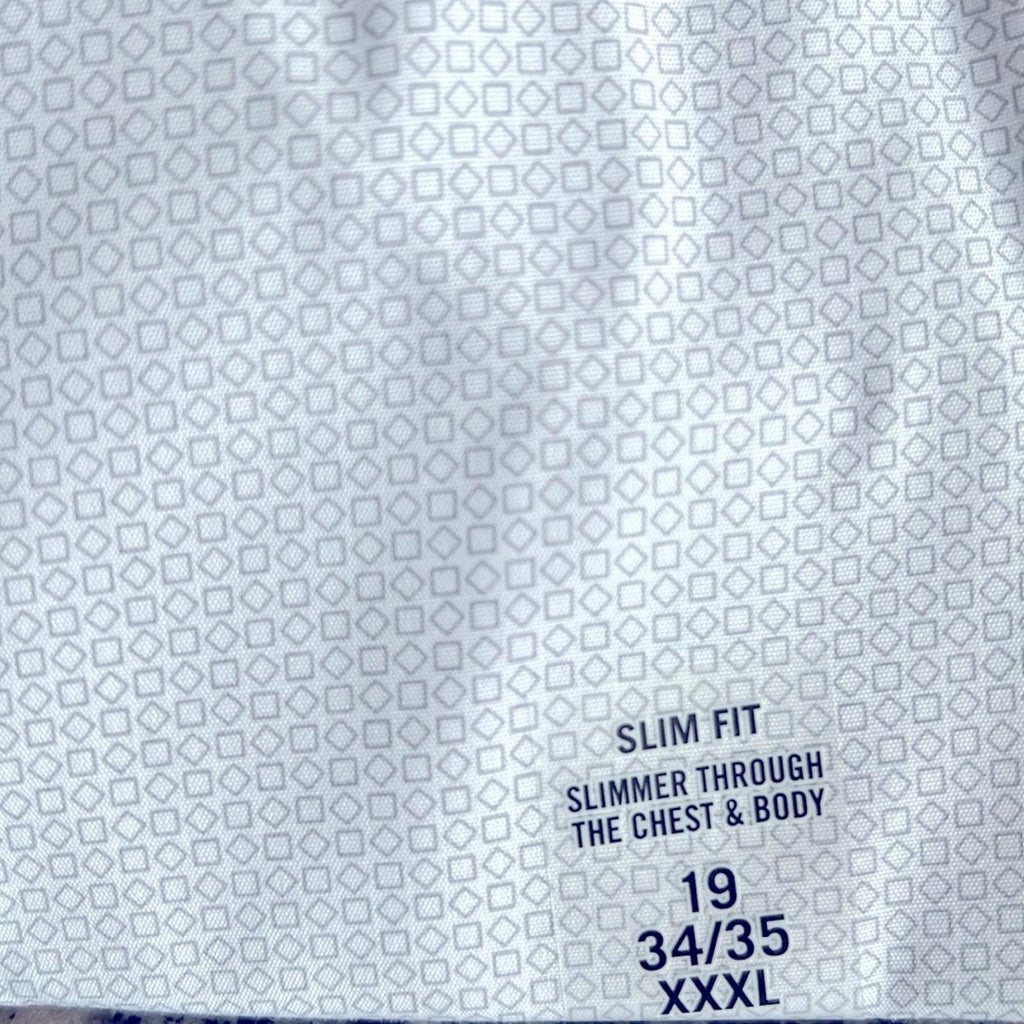 Calvin Klein Slim-Fit Performance Non-Iron Dress Shirt, Size 19 (34/35) XXXL NEW