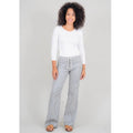 Anthropologie’s Level 99 Elliot Linen-Blend Lounge Pants Nautical Stripe Size 32
