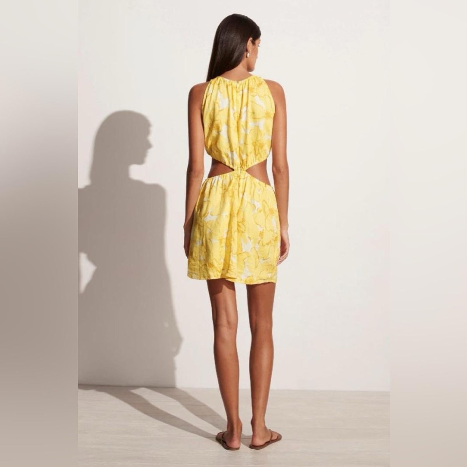 Faithfull the Brand Enditha Cutout Mini Dress, Willa Floral Print, Size 2 NWT