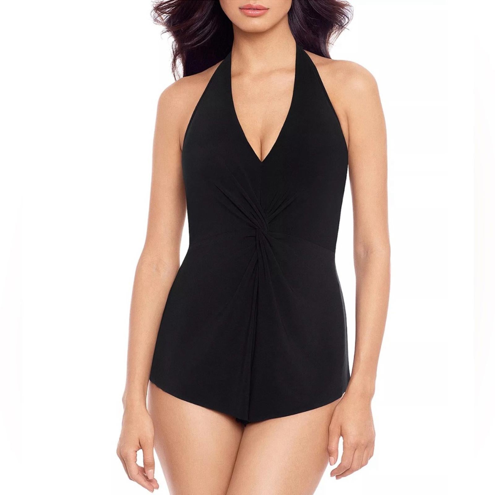 Magicsuit Theresa BLACK One Piece Swim Romper, NWT, Size 10