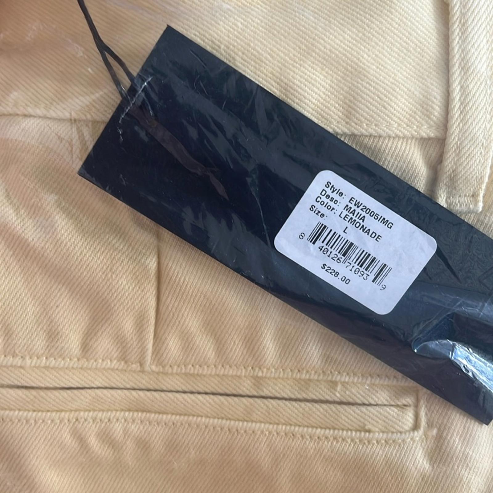Anthropologie’s Edwin Maiia Trouser Wide Leg Jeans in Lemonade, Size L NEW $228