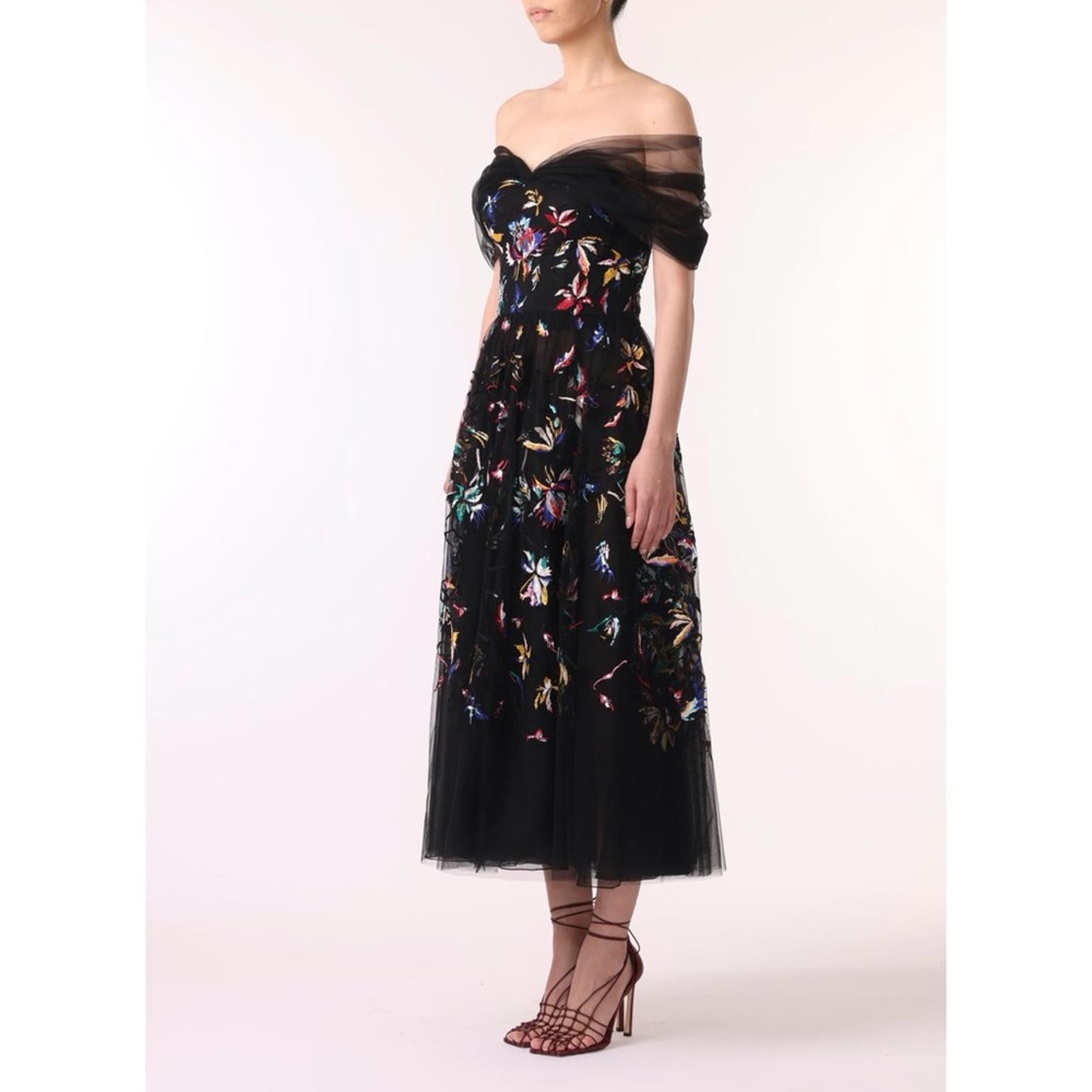Jason Wu Collection Tulle Off-Shoulder Cocktail Dress Size 10, NWT Retail $3,395