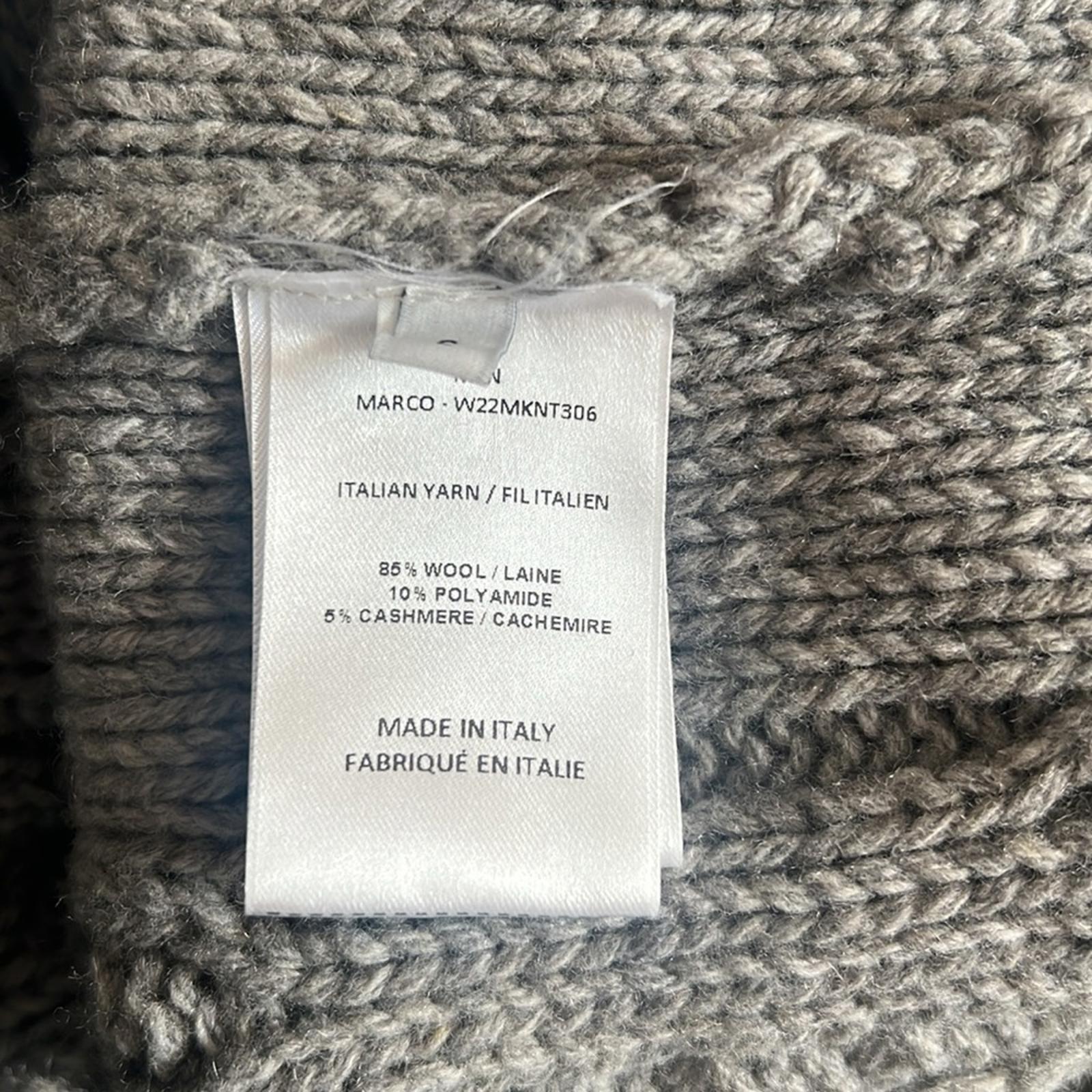 Officine Générale Marco Cable Knit Intarsia Sweater, Size S, NEW (Made in Italy)
