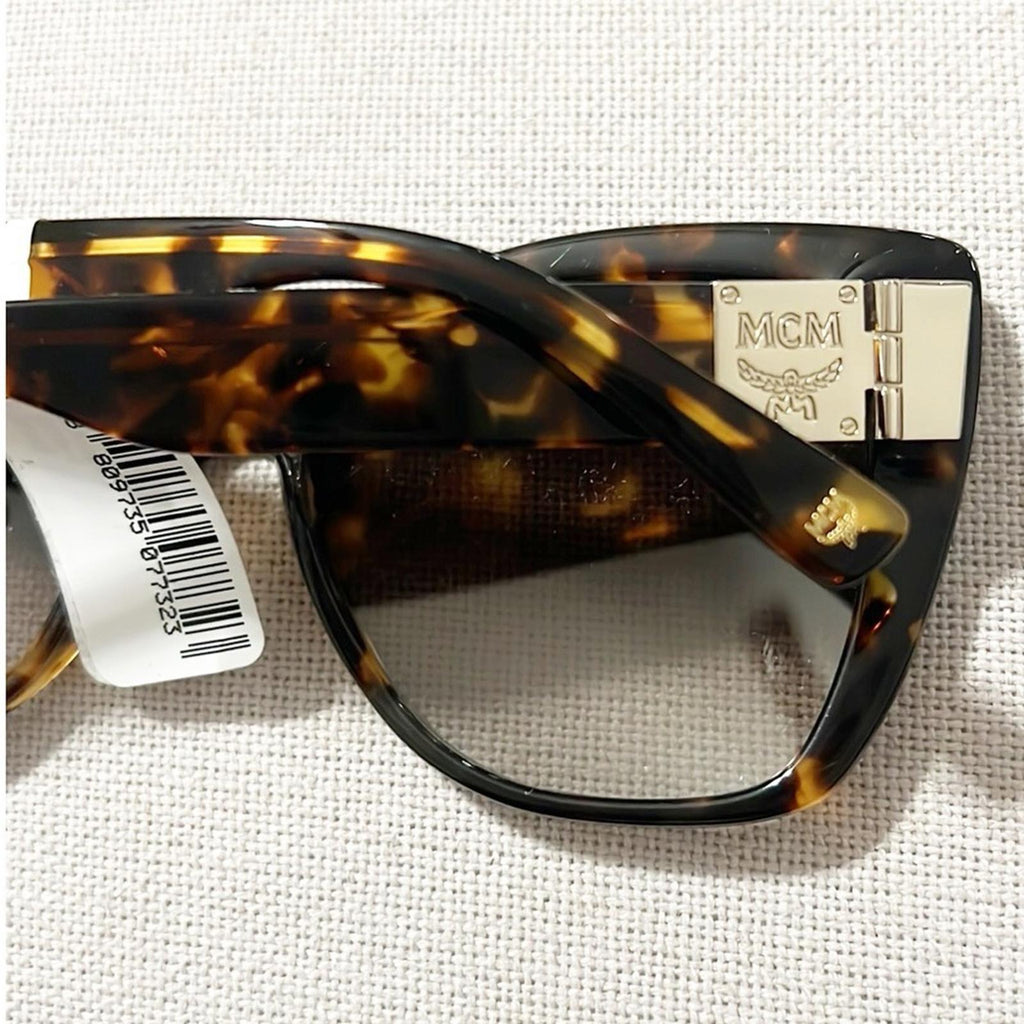 MCM Butterfly Sunglasses with Gradient Grey Lenses, Brown/Tortoise, NWT