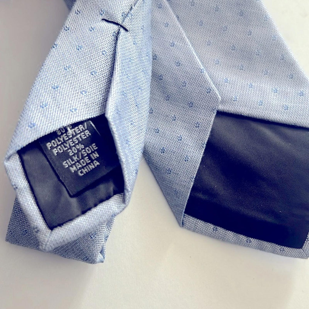 Calvin Klein Men’s Tonal Dot Neat Tie in Light Blue, New w/Tag