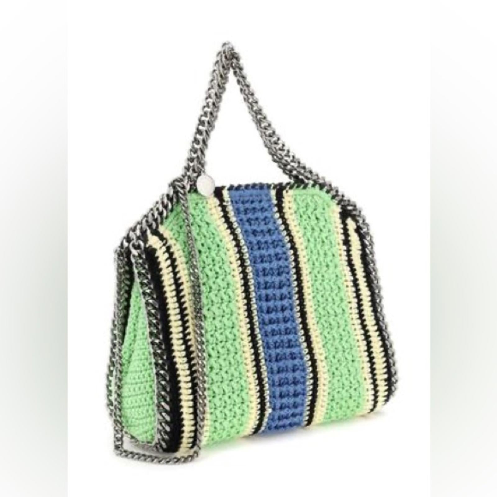 Stella McCartney ‘Falabella' Crochet Tote Bag in Green Blue Multi NEW (SOLD OUT)