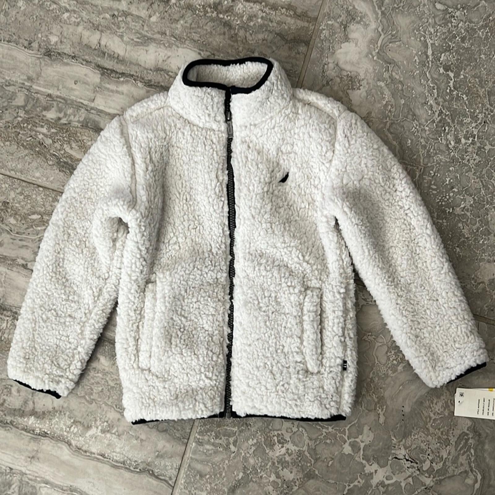 NAUTICA Light Grey Sherpa Jacket, Boy’s Size M(5) Regular New w/Tag
