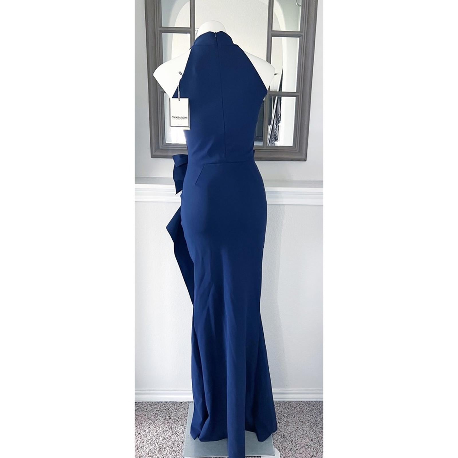 Chiara Boni La Petite Robe Gudrum Halter Ruffle Gown (Made in Italy) Size 16 NEW