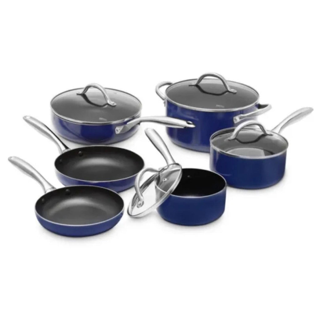 NWT Sedona 10-Piece Non-Stick Cookware Set with Tempered Glass Lid, NEW in Box