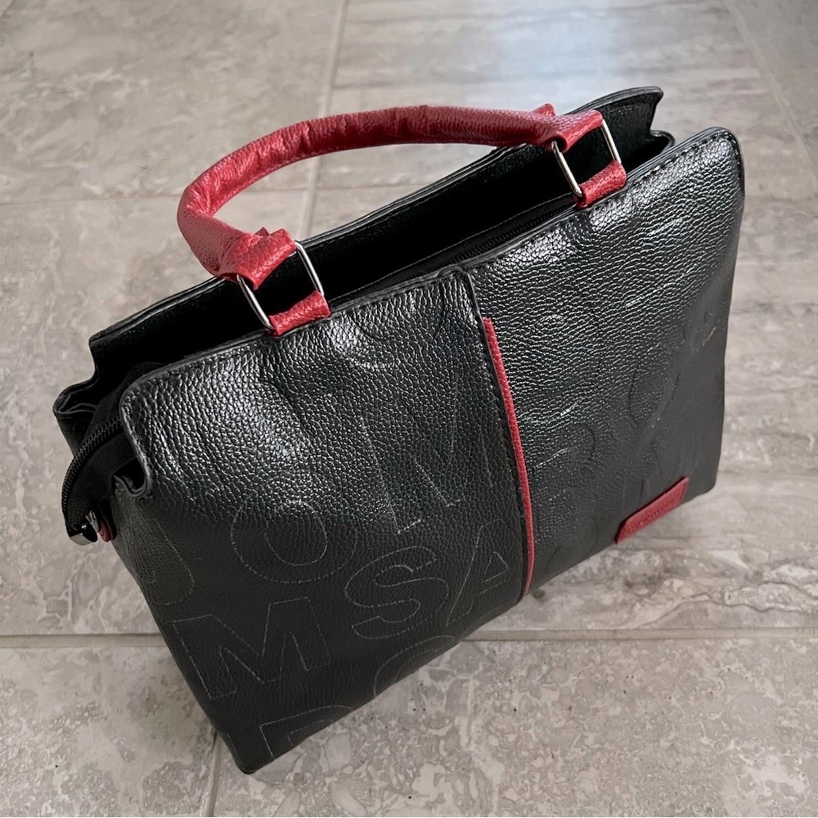 NEW JingPin Piju Faux Leather Bag, Crossbody|Shoulder Bag Black Red New w/o Tag