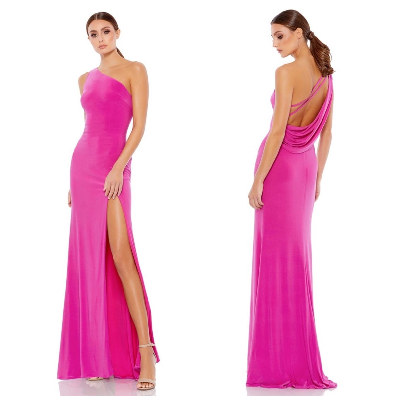 Mac Duggal IEENA Draped Back Gown/Dress in Candy Pink, Size 2 New w/Tag