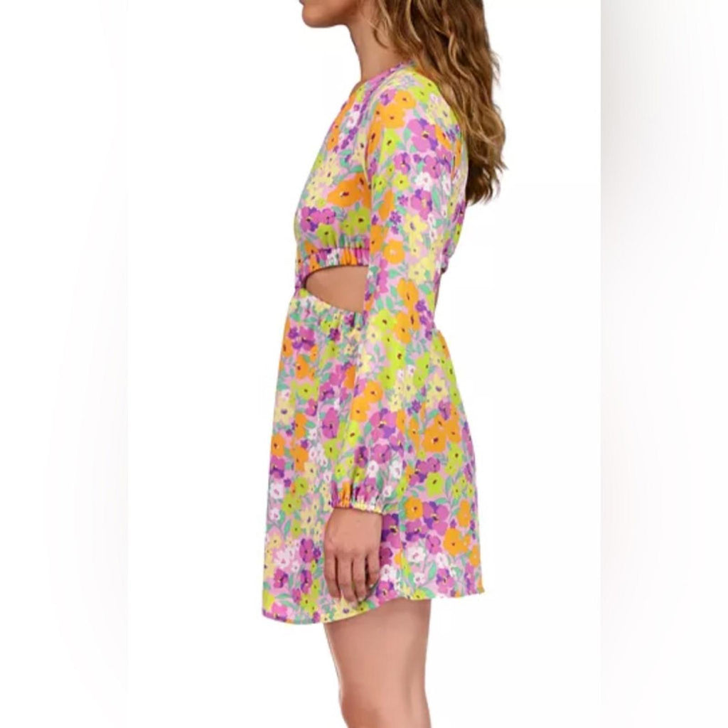 Sanctuary Blouson Sleeve Floral Cut-Out Dress, NWT, Size S, Retail $129
