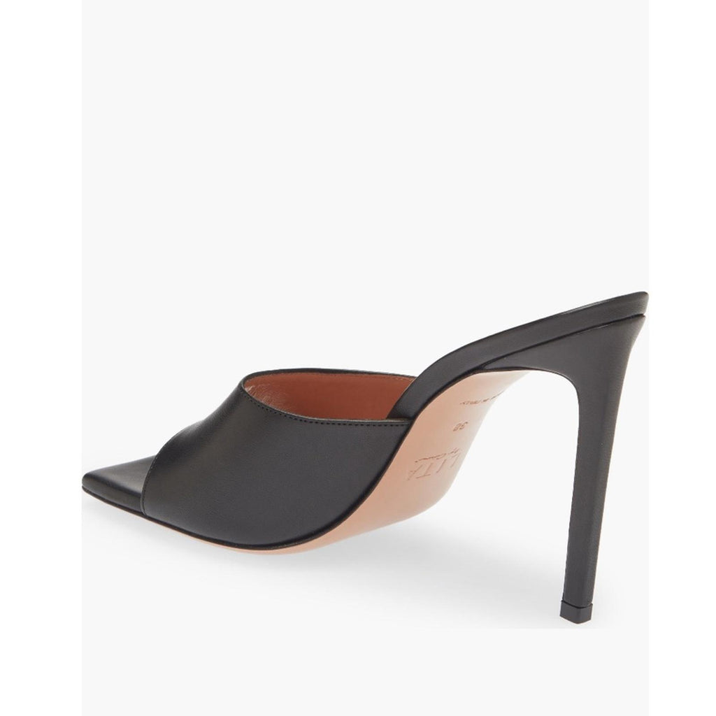 LITA by Ciara Black Solid Square Toe Slide Sandals, L1028-11 Size 37 New in Box