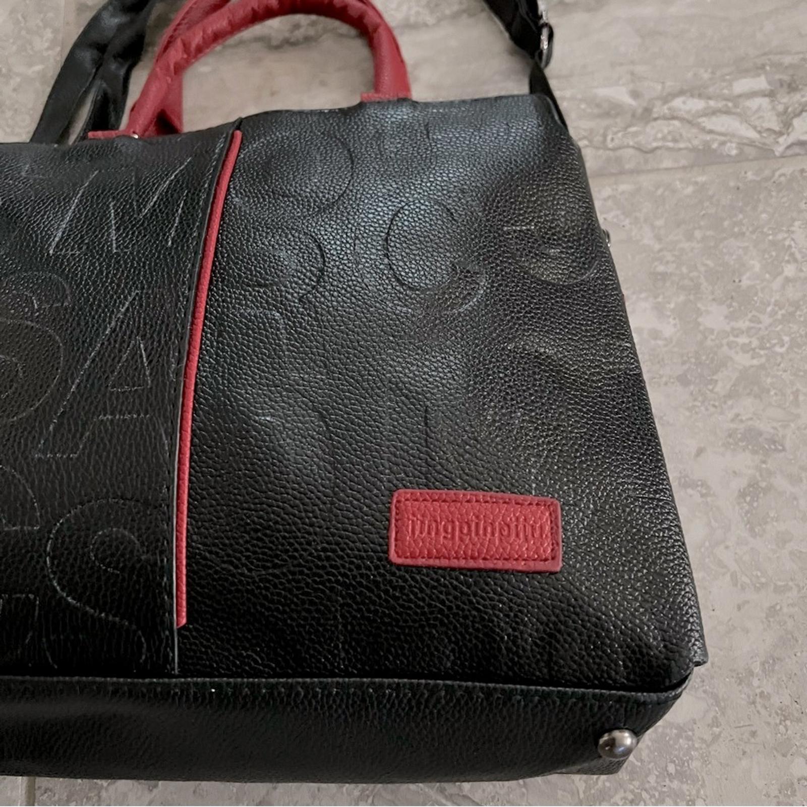 NEW JingPin Piju Faux Leather Bag, Crossbody|Shoulder Bag Black Red New w/o Tag