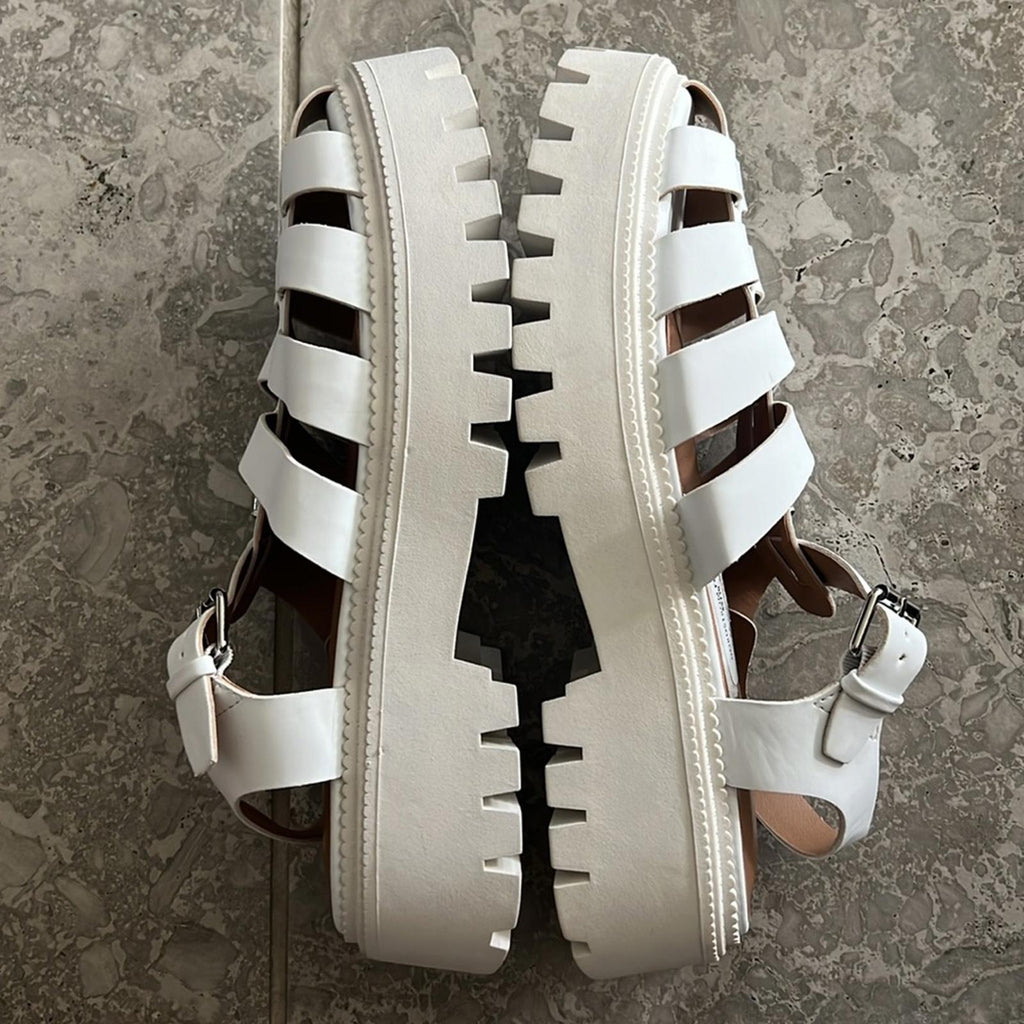 DV by Dolce Vita Loera Platform Sandals in White, Size 9.5 NEW w/o Box