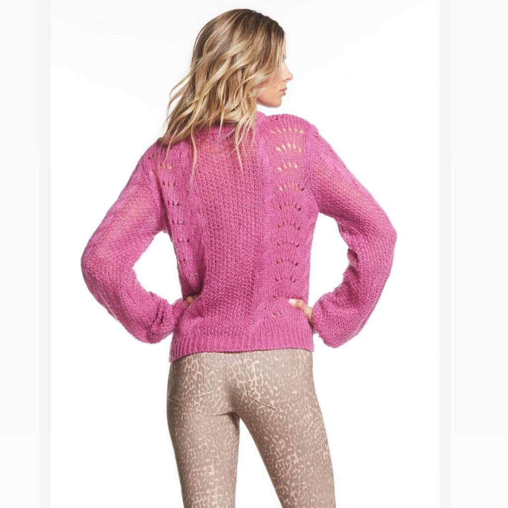 Jessica Simpson Rosebud Pointelle Crewneck Pullover Sweater Size XL New w/Tag