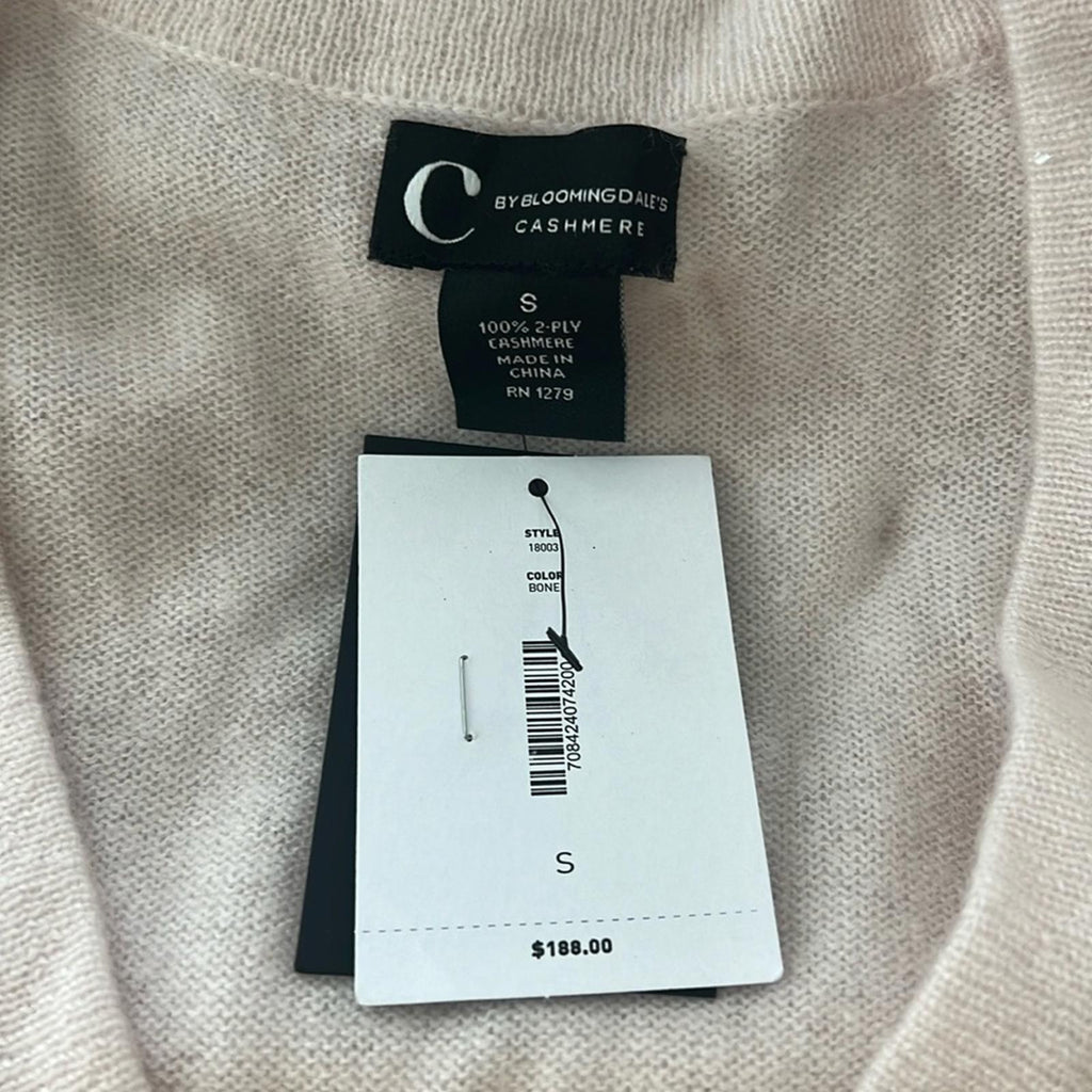 Cashmere Oversized Short Sleeve Sweater from C by Bloomingdale's Size S NWT $188