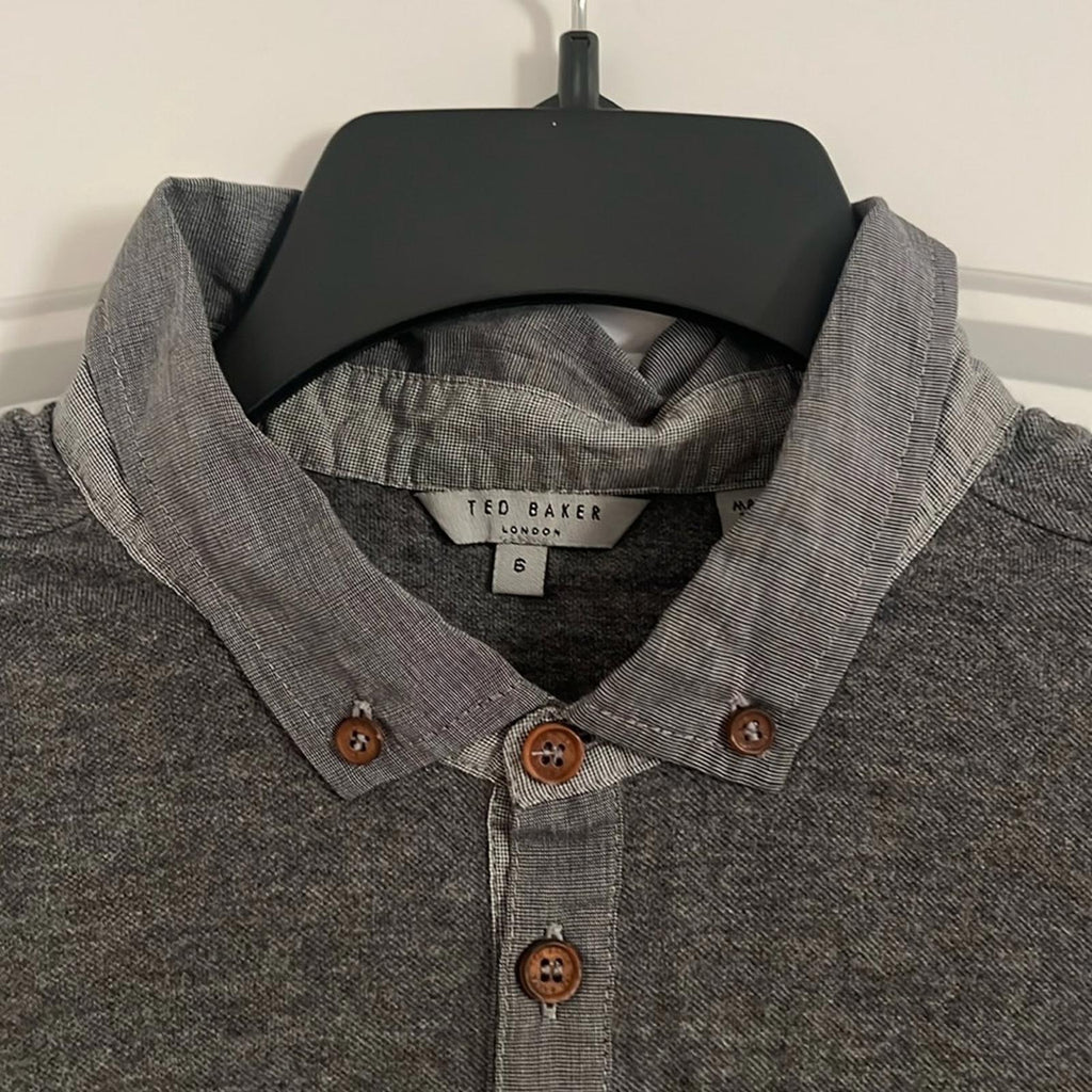 Ted Baker Polo Shirt, Norkskep Black Size 6 / XXL EXCELLENT!