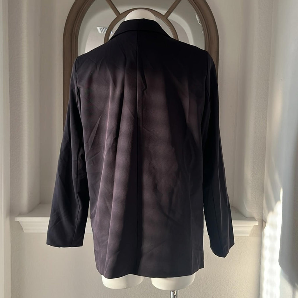 AVA+ESME Navy Notched Lapel Patch Pocket Blazer, Size L New w/Tag