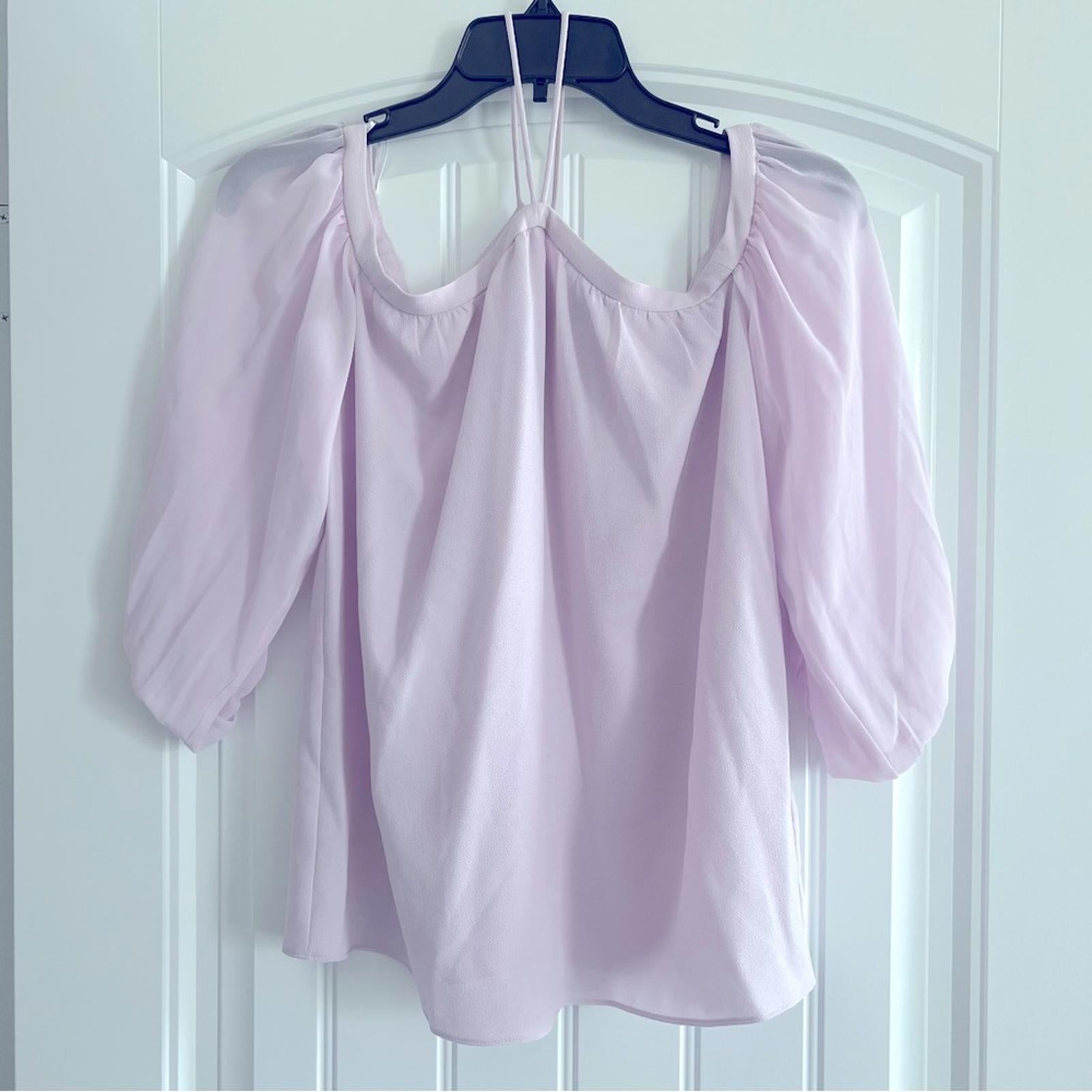 1.State Lavender Off-the-Shoulder Halter Neck Blouse Size XXS New w/o Tag $79.00
