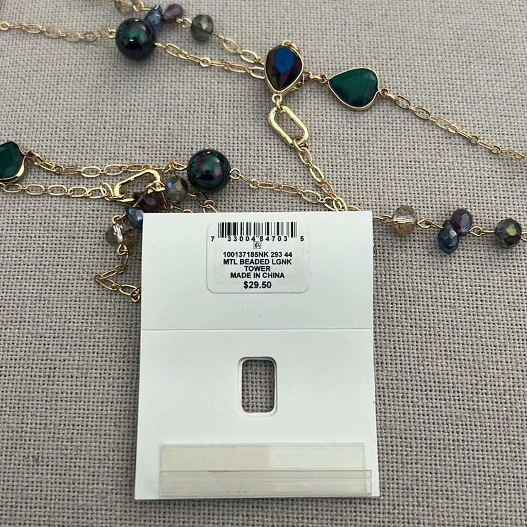 Style & Co Multi-Beaded Strand Necklace 42” + 3” Extender New w/Tag $29.50