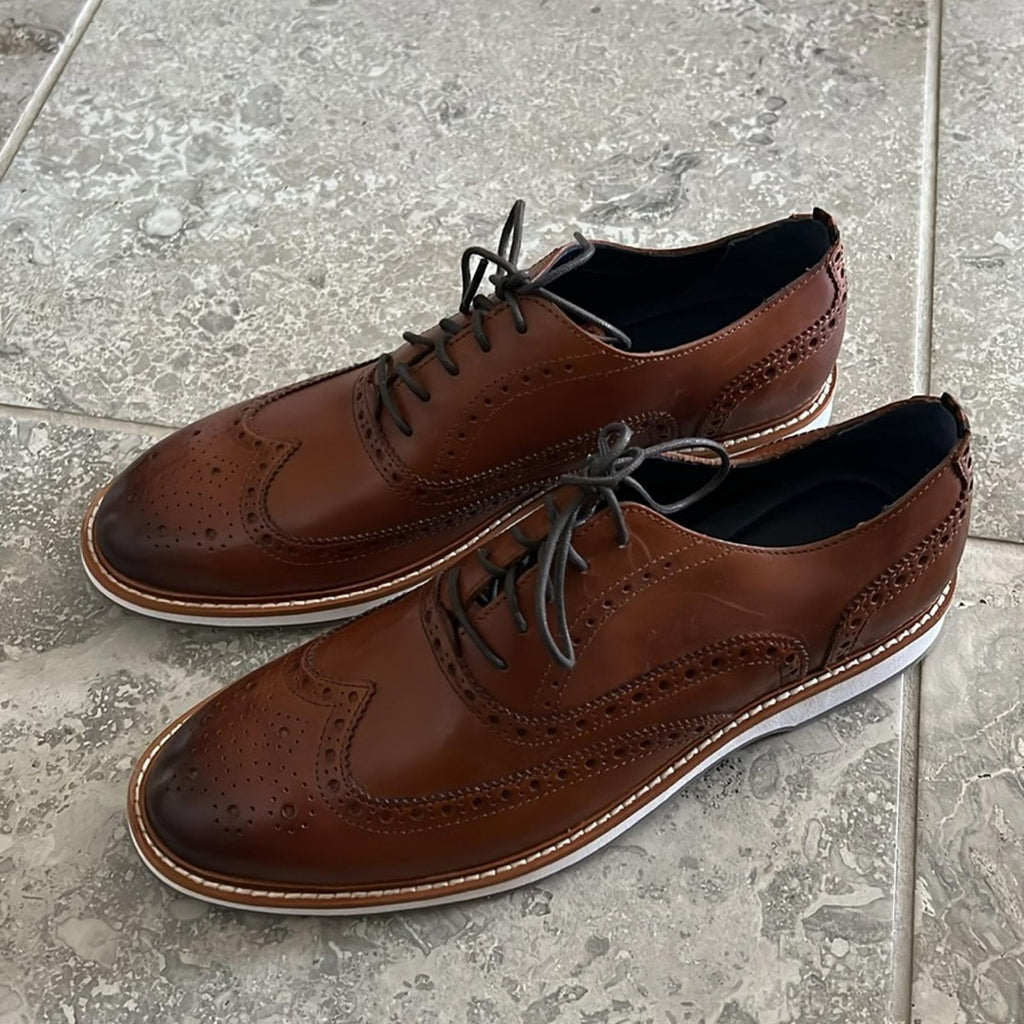 Cole Haan Morris Wingtip Oxford w/Premium Leather British Tan Size 10 NEW