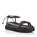 Aje BLACK Neo Pearl Embellished Platform Sandals, Size 36 New in Box +DustBag