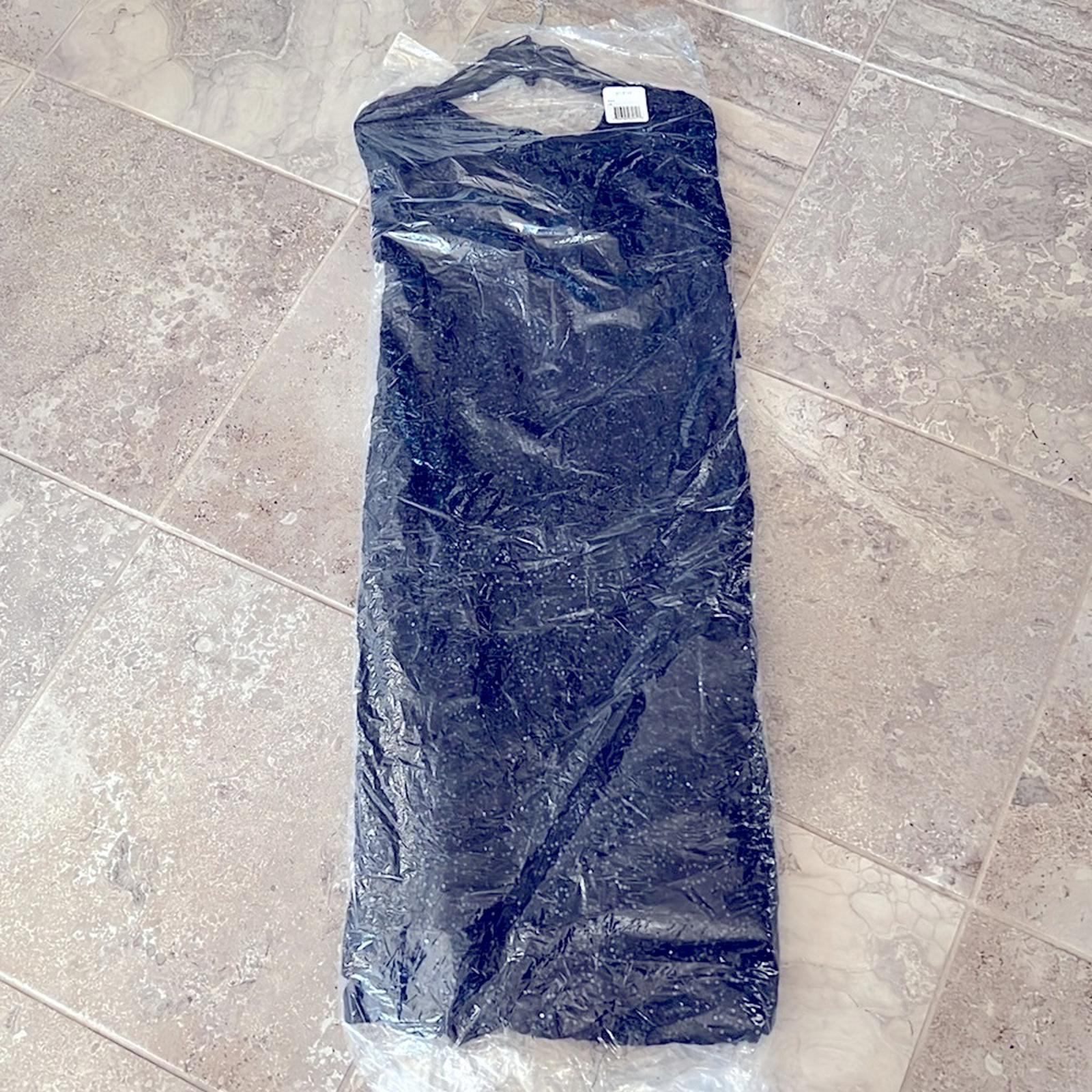 SL Fashions Sequined Lace Midi Dress in Navy, NWT, Size 16