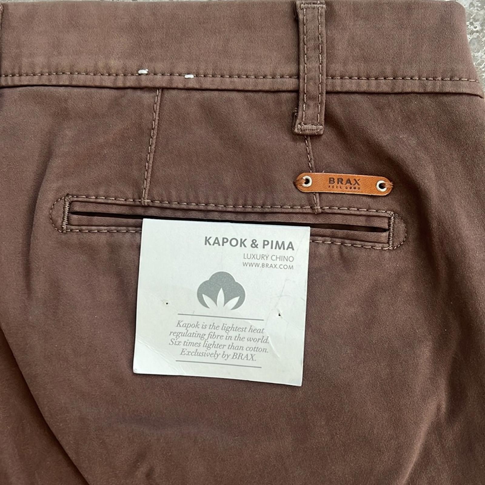 BROWN Kapok & Pima Luxury Chino Pants, Size 42/34 New w/Tag $185