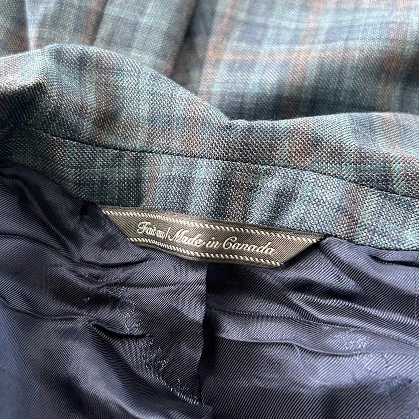 NEW Jack Victor Midland Contemporary Fit Plaid Wool Blazer, Size 36S Retail $798